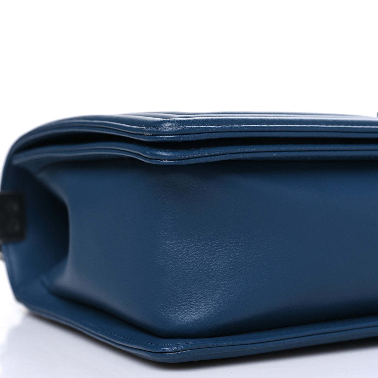 Calfskin Quilted New Medium Boy Flap Dark Blue