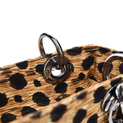 Christian Dior Canvas Leopard Print Medium Lady Dior 4 of 13
