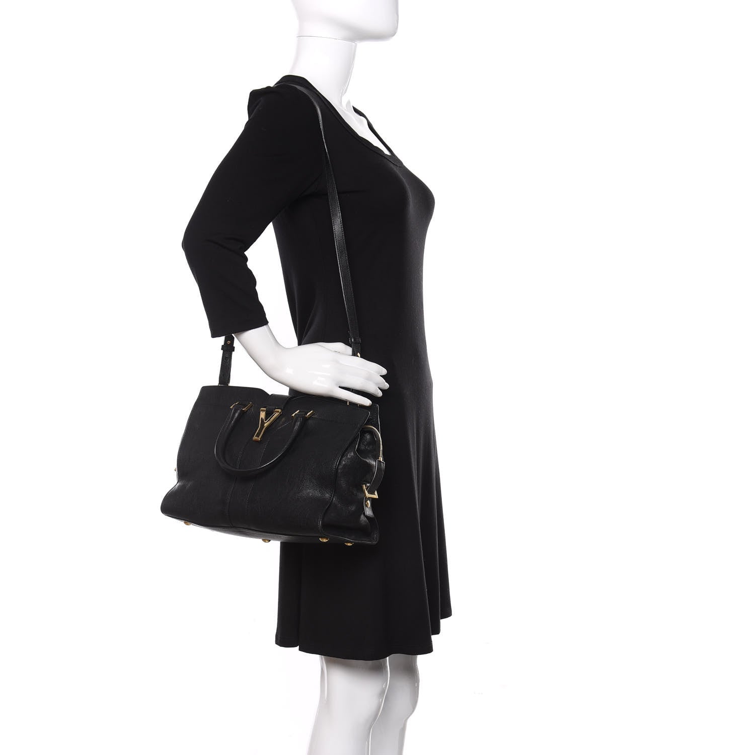 Saint Laurent Sheepskin Small Cabas ChYc Black 2 of 11