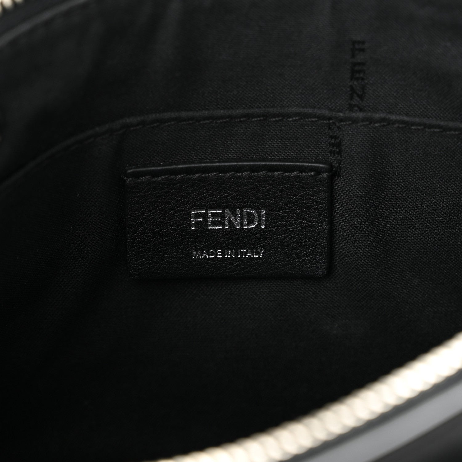 Fendi Vitello Dolce Crystal Heart Croc Tail Mini By The Way Boston Bag Black Rosso 6 of 13