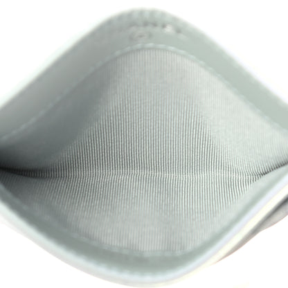 Chanel Iridescent Calfskin Quilted Card Holder Light Blue 4 of 7