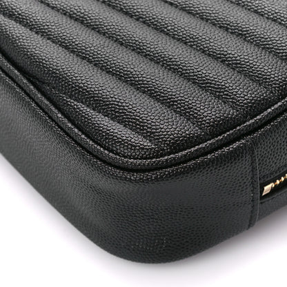 Saint Laurent Grain De Poudre Matelasse Monogram Mini Lou Camera Bag Black 10 of 11