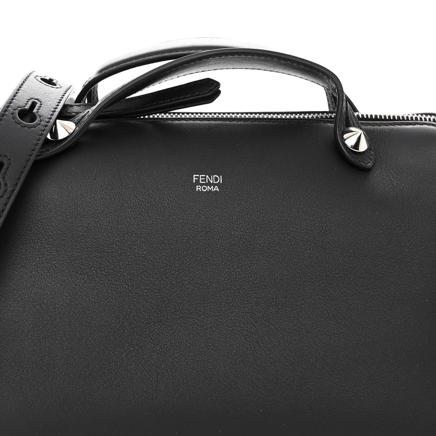 Fendi Vitello Dolce Medium By The Way Boston Bag Black 7 of 9