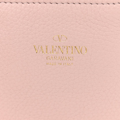 Valentino Garavani Grained Calfskin Small Rockstud Flip Lock Tote Black Rose Quartz 7 of 11
