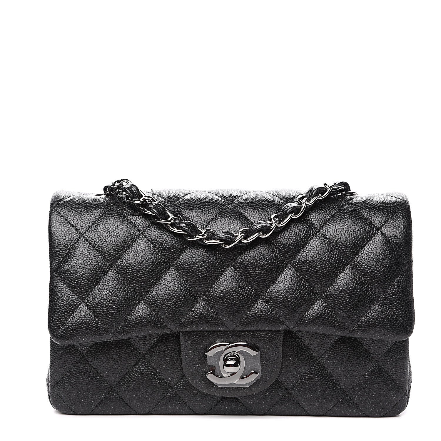 Chanel Iridescent Caviar Quilted Mini Rectangular Flap Black 1 of 10