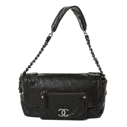 Chanel Glazed Caviar Small Pocket In The City Shoulder Bag Brown 1 of 26