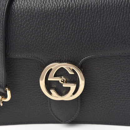 Gucci Dollar Calfskin Small Interlocking G Shoulder Bag Black 8 of 12