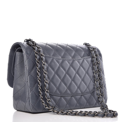 Chanel Caviar Quilted Jumbo Double Flap Blue 3 of 11
