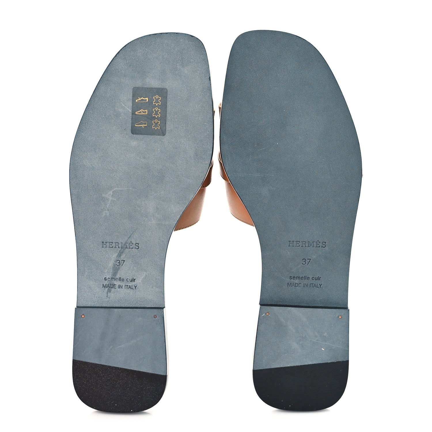 Hermes Calfskin Giulia Sandals 37 Naturel 6 of 11