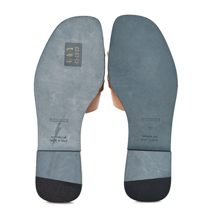 Hermes Calfskin Giulia Sandals 37 Naturel 6 of 11