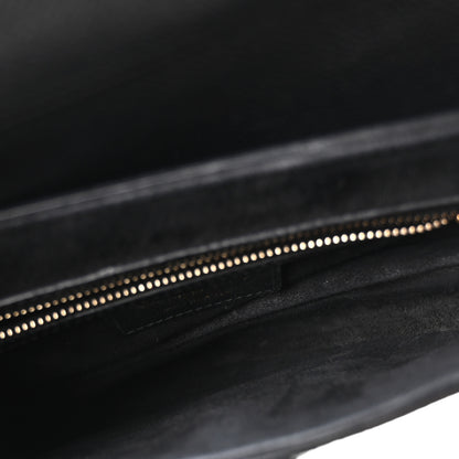 Christian Dior Grained Calfskin Saddle Bag Black 5 of 11