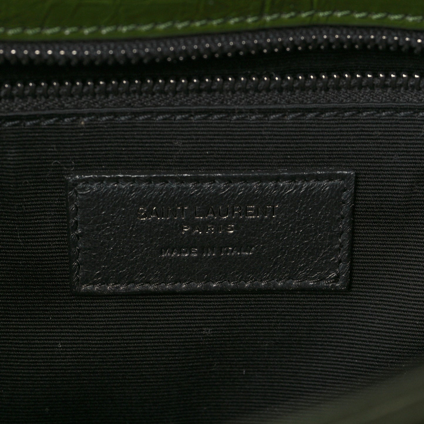 Crinkled Calfskin Matelasse Monogram Medium Niki Chain Satchel Military Olive