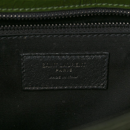 Saint Laurent Crinkled Calfskin Matelasse Monogram Medium Niki Chain Satchel Military Olive 6 of 8