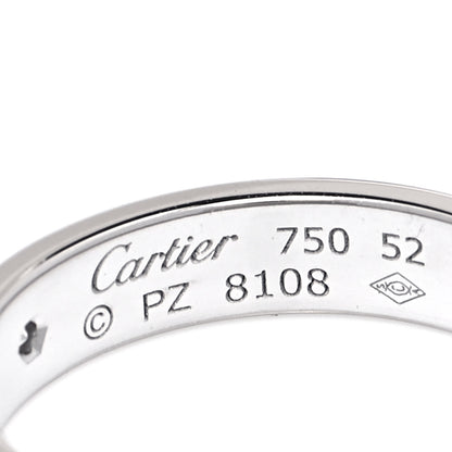 Cartier 18K White Gold Diamond 4mm LOVE Wedding Band Ring 52 6 4 of 4