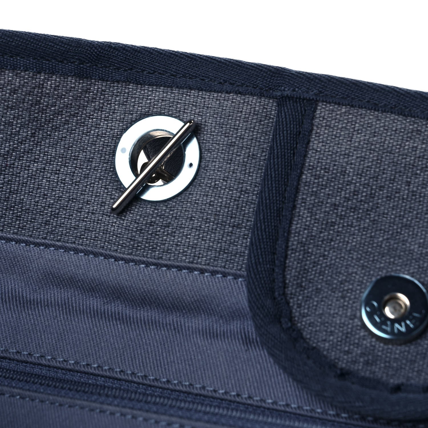 Chanel Canvas Medium Deauville Tote Blue 9 of 9