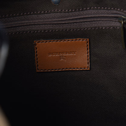 Burberry Calfskin Check Trim Hobo Brown 8 of 11