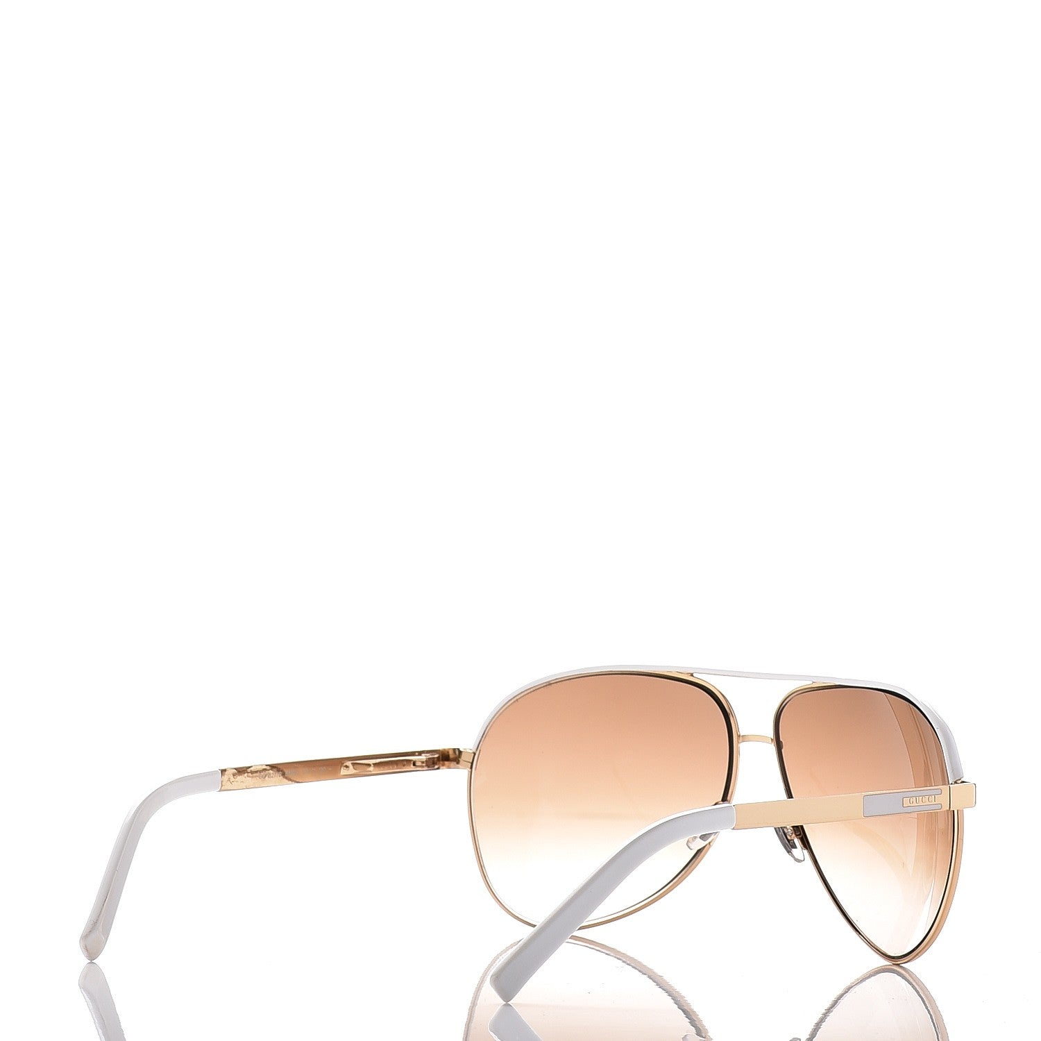 Gucci Aviator Sunglasses 1827/S White Gold 4 of 6