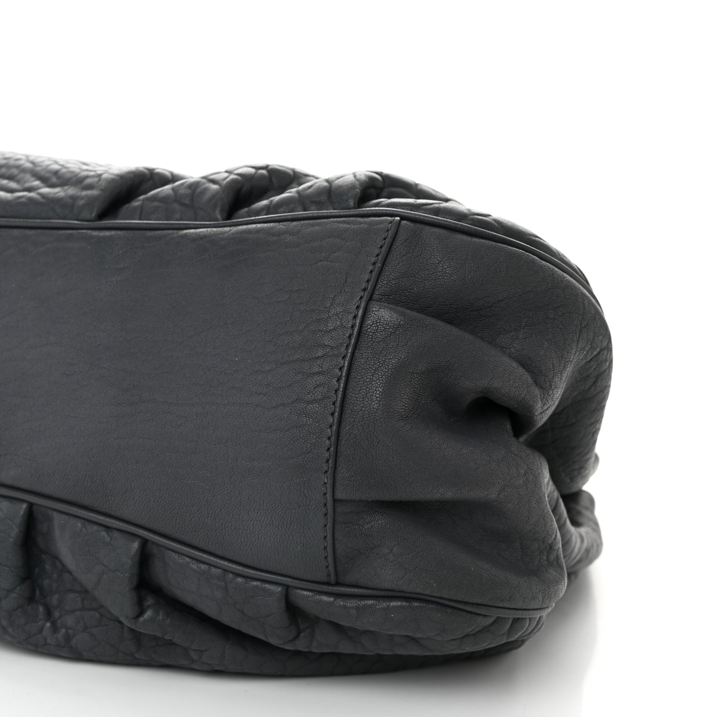 Crinkled Lambskin Mia Tote Blue