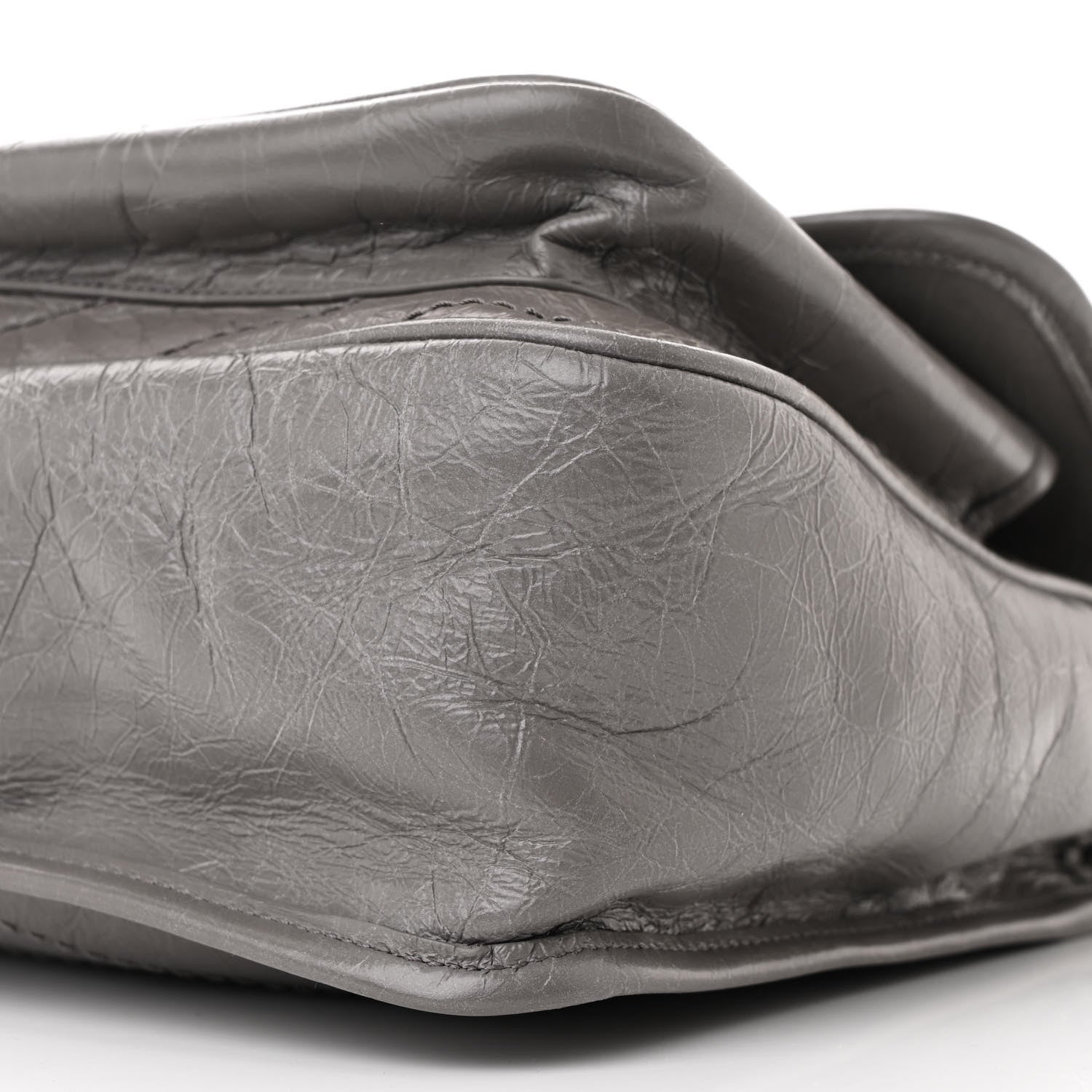Saint Laurent Crinkled Calfskin Matelasse Monogram Medium Niki Chain Satchel Fog 10 of 10