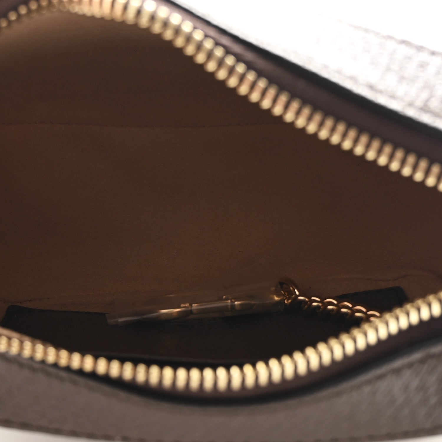 Gucci GG Supreme Monogram Textured Calfskin Web Mini Ophidia Half Moon Hobo Beige Ebony New Acero 5 of 11