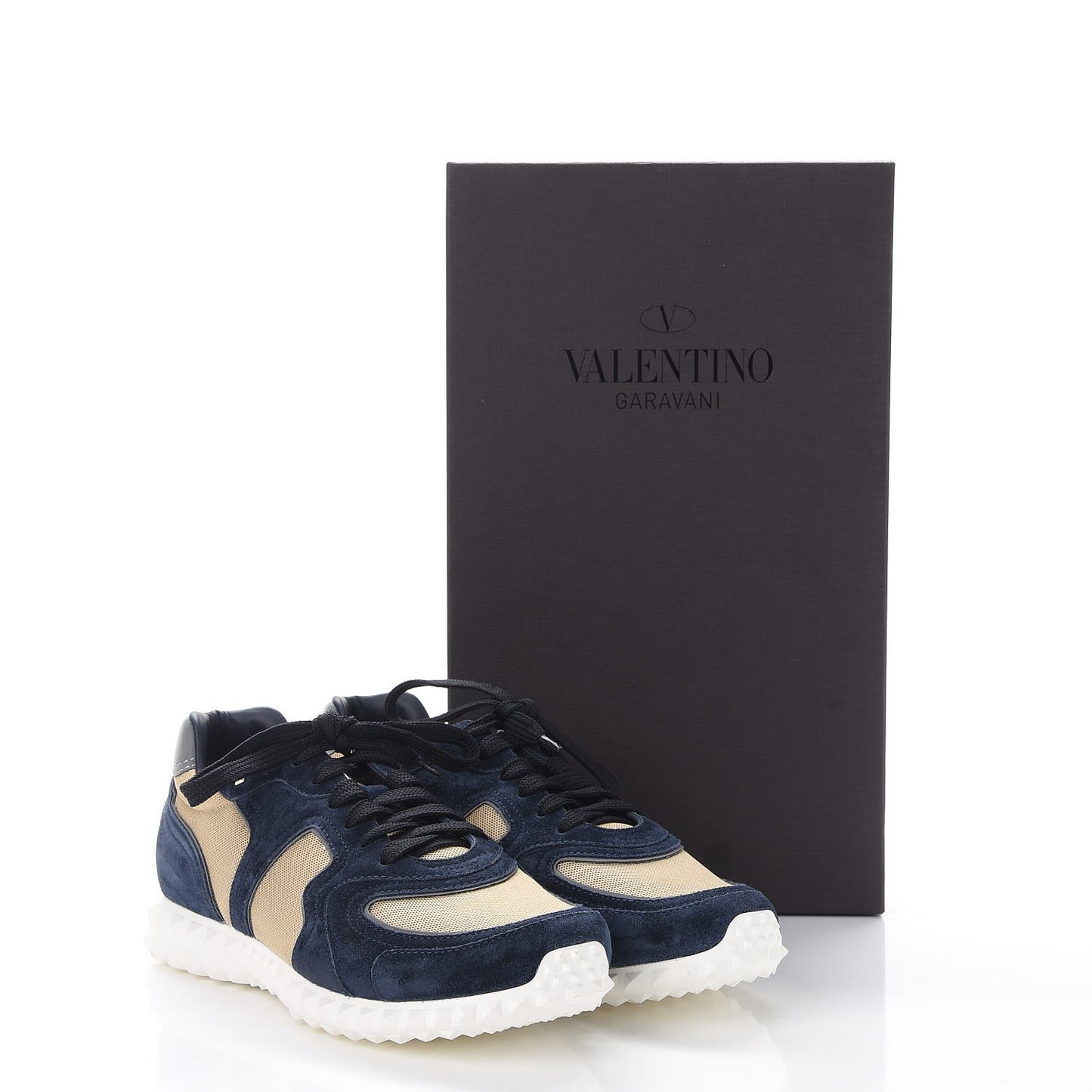Nylon Suede Mens Soul AM Low Top Sneakers 40 Navy
