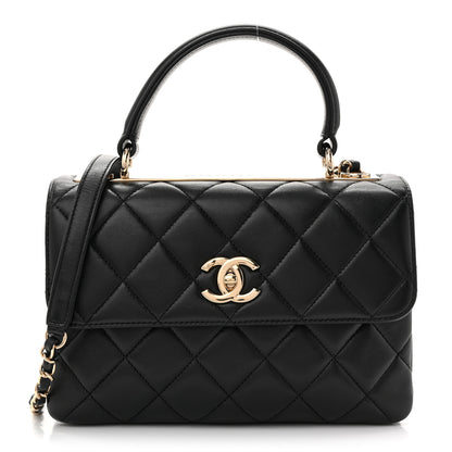 Chanel Lambskin Quilted Small Trendy CC Dual Handle Flap Bag Black 1 of 12