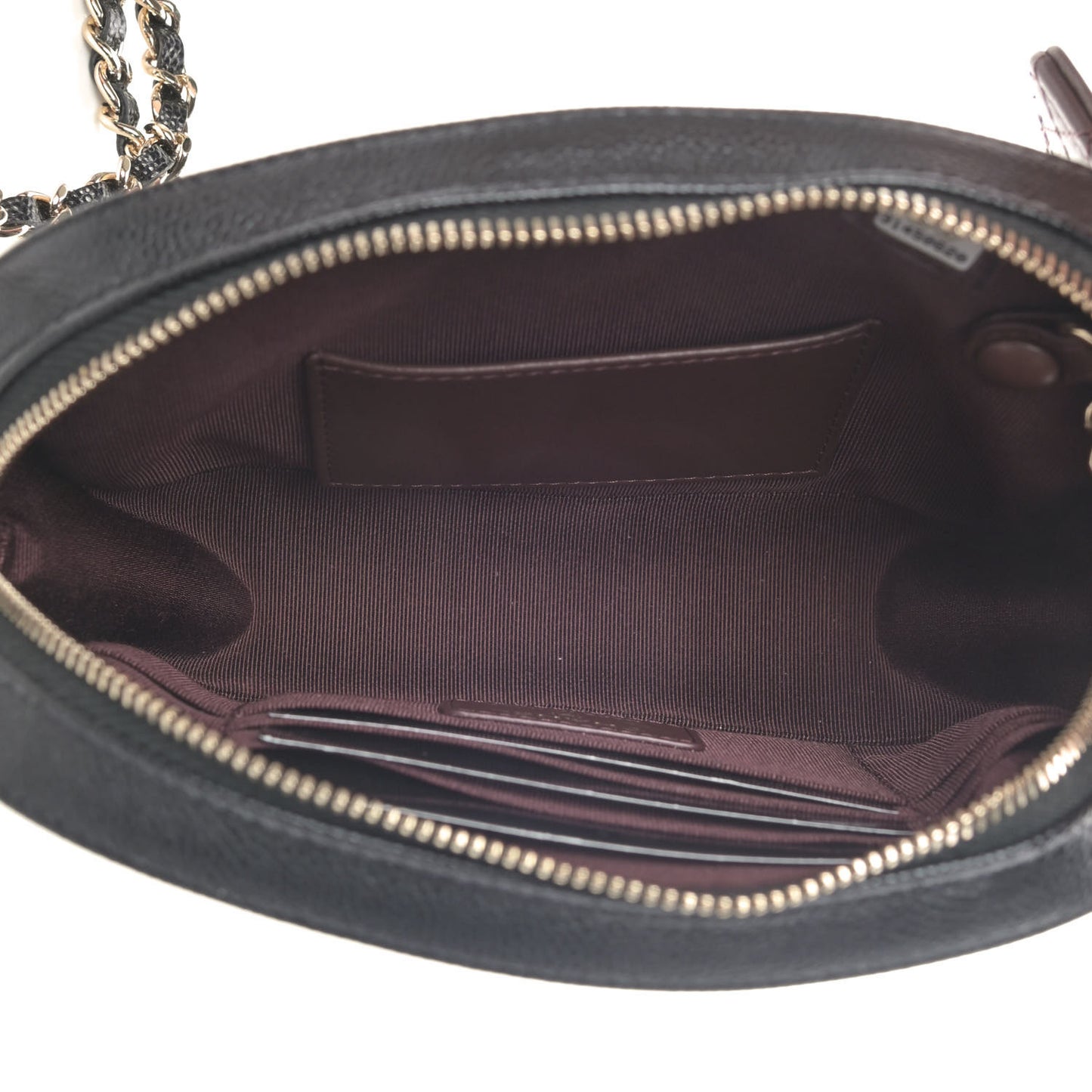 Caviar Quilted Vanity With Chain Black