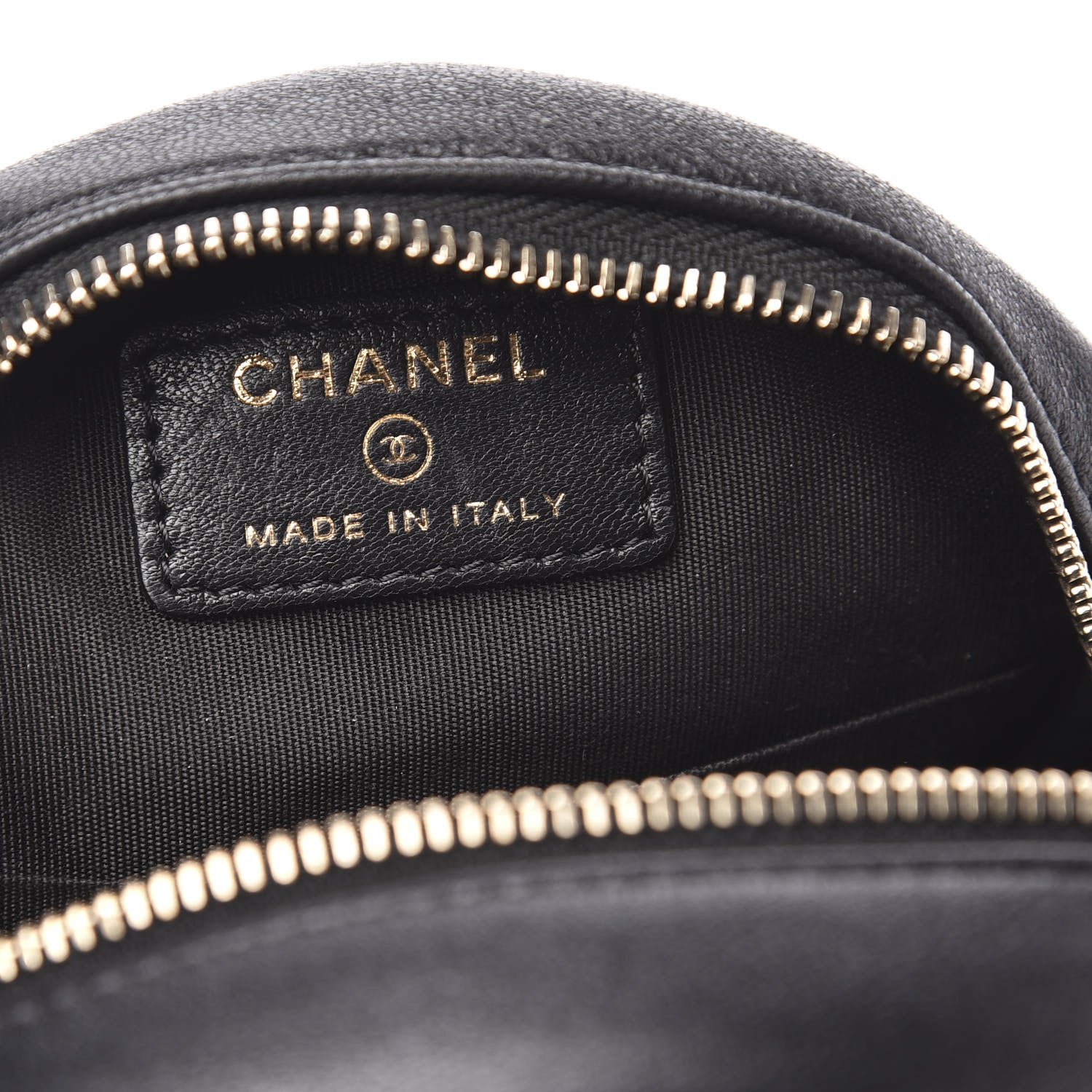 Chanel Lambskin Quilted Studded Round Clutch With Chain Black 6 of 12