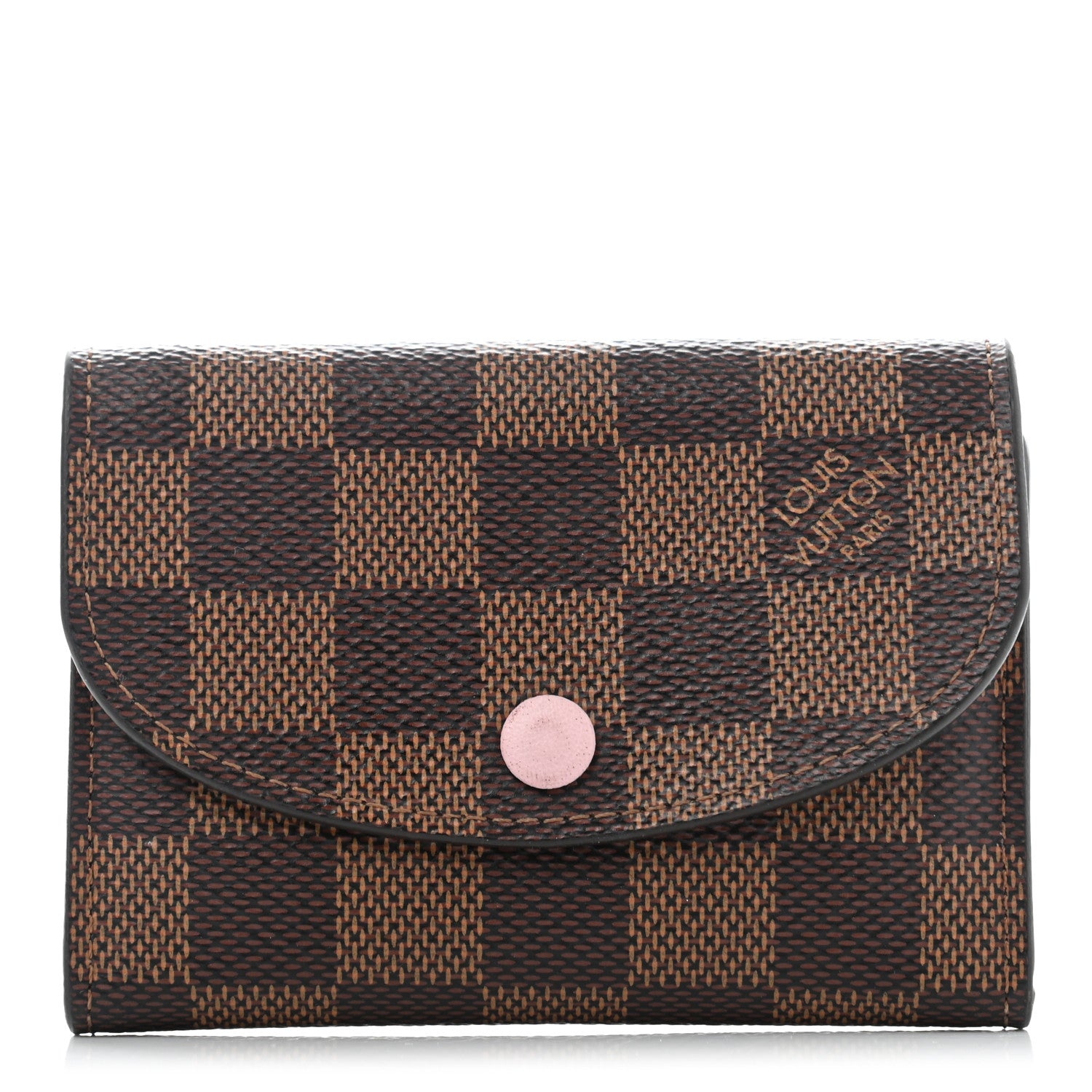 Louis Vuitton Damier Ebene Rosalie Coin Purse Rose Ballerine 1 of 7