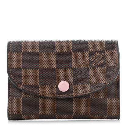 Louis Vuitton Damier Ebene Rosalie Coin Purse Rose Ballerine 1 of 7
