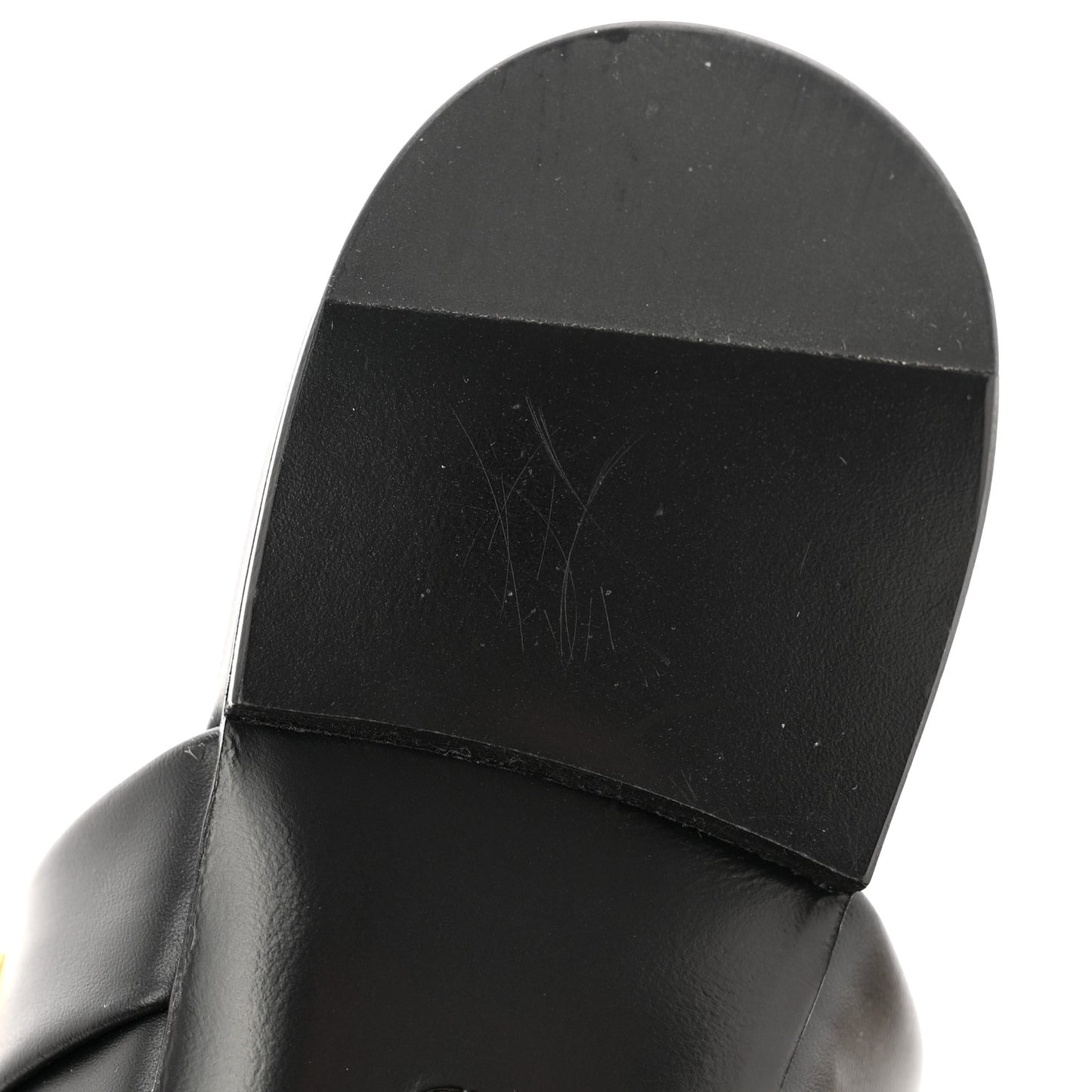 Calfskin Roman Stud Flat Mules 39 Black