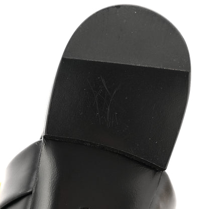 Valentino Garavani Calfskin Roman Stud Flat Mules 39 Black 11 of 12