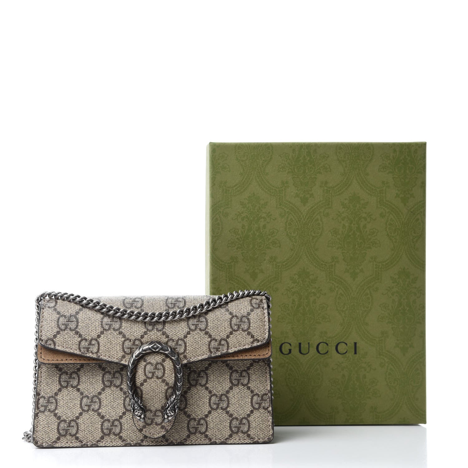 Gucci GG Supreme Monogram Super Mini Dionysus Shoulder Bag Taupe 10 of 10