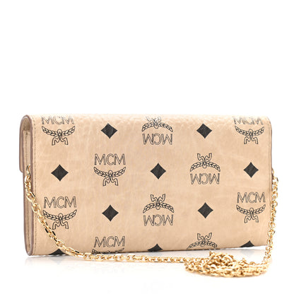 MCM Visetos Large Patricia Wallet On Chain Beige 3 of 10