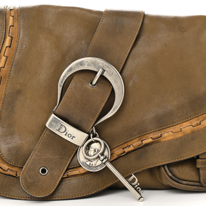Christian Dior Calfskin Gaucho Double Saddle Bag Brown 8 of 16
