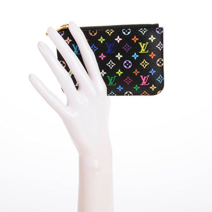 Louis Vuitton Monogram Multicolor Key Pouch Black Grenade 2 of 7