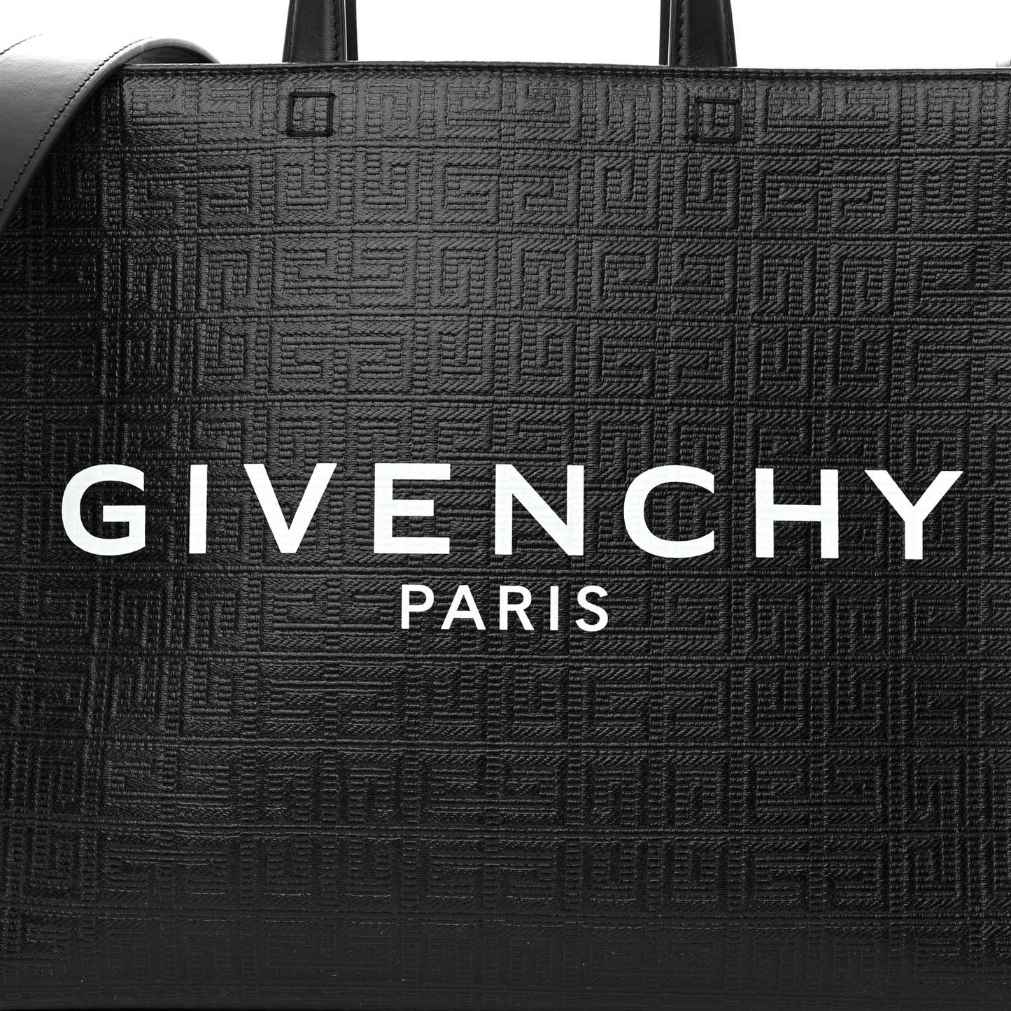4G Coated Canvas Logo Medium G-Tote Black