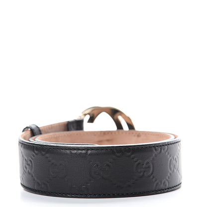 Gucci Guccissima Signature Interlocking G 40mm Belt 85 34 Black 2 of 8