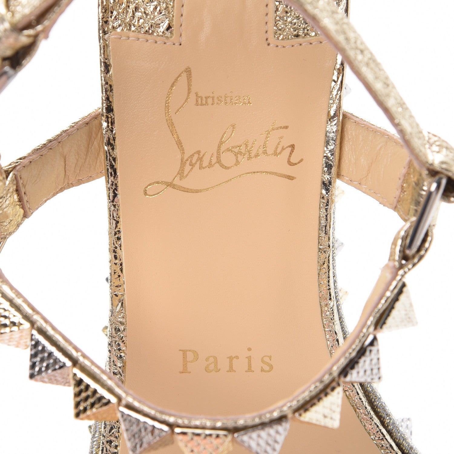 Christian Louboutin Specchio Vintage Pyraclou 60 Platform Sandals 38 Platine 7 of 8