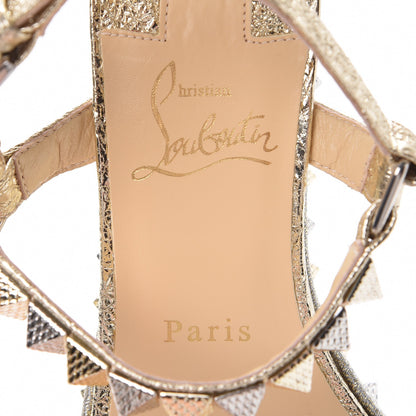Christian Louboutin Specchio Vintage Pyraclou 60 Platform Sandals 38 Platine 7 of 8