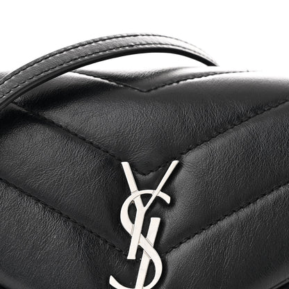 Saint Laurent Calfskin Y Quilted Monogram Toy Loulou Crossbody Bag Black 9 of 11