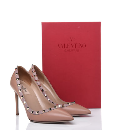 Valentino Garavani Nappa Rockstud 100mm Pumps 38.5 Soft Noisette Poudre 15 of 15
