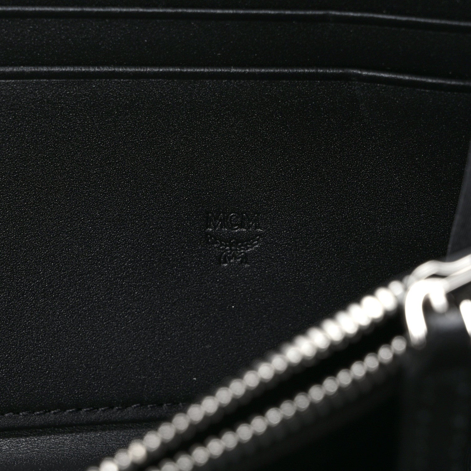 MCM Visetos Large Zip Around Wallet Black 7 of 7