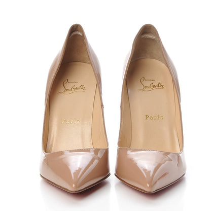 Christian Louboutin Patent Pigalle 100 Pumps 37 Nude 2 of 8