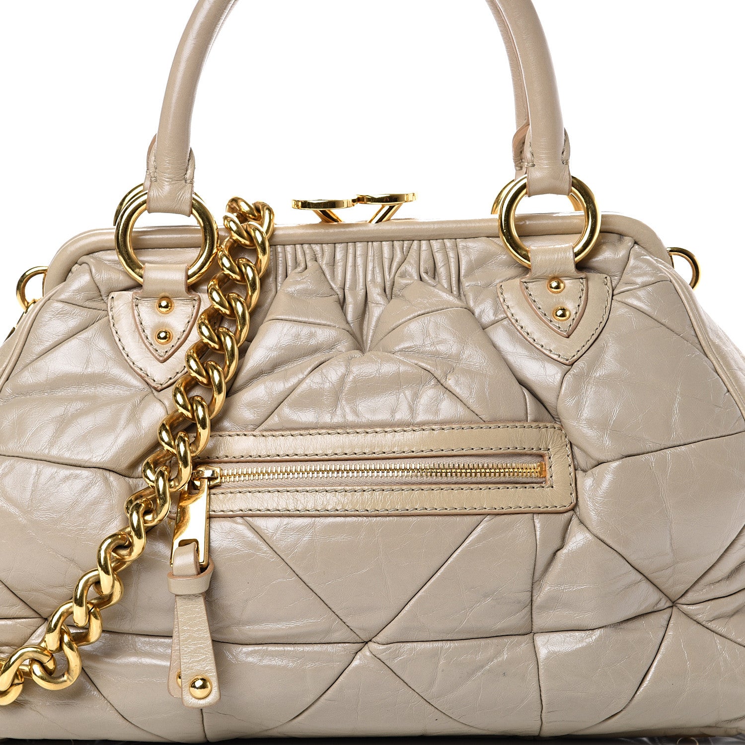 Marc Jacobs Calfskin Quilted Stam Light Grey 8 of 17