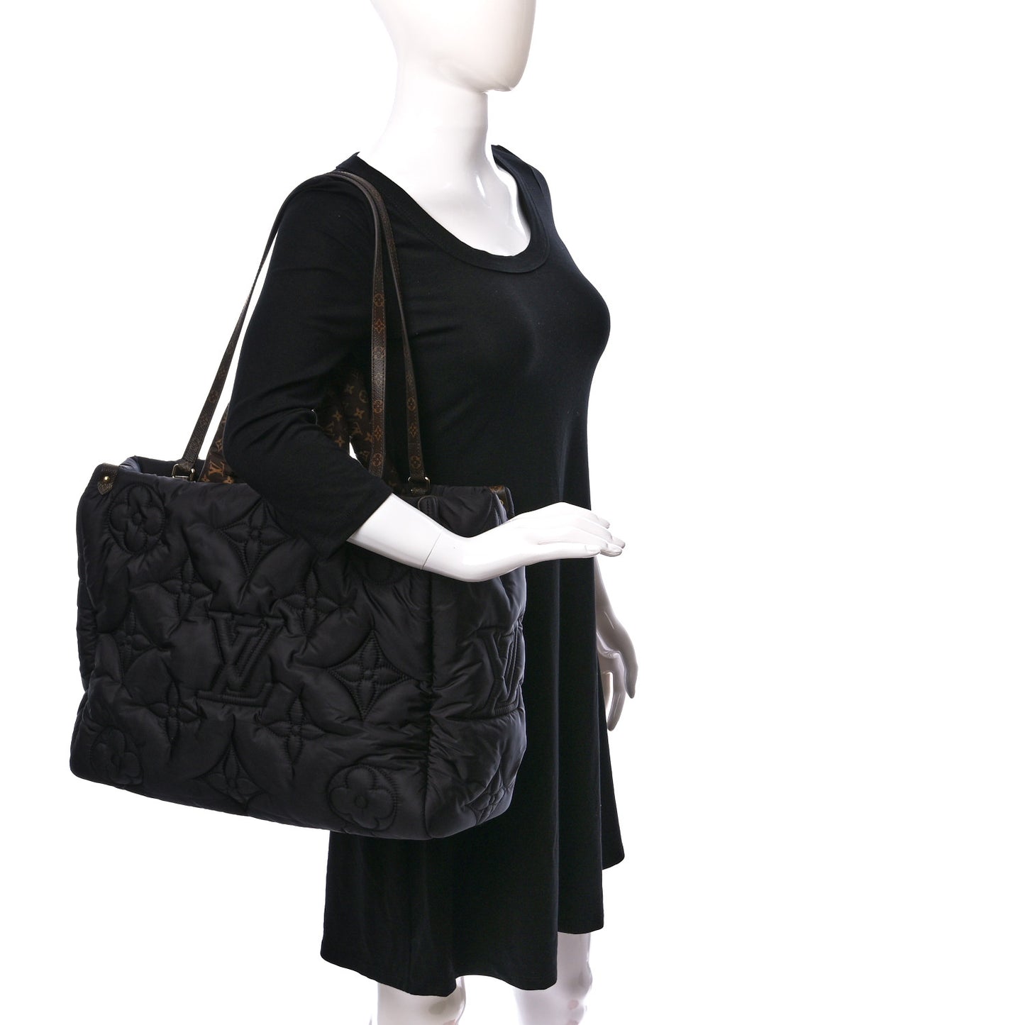Econyl Monogram Pillow Giant Onthego GM Black