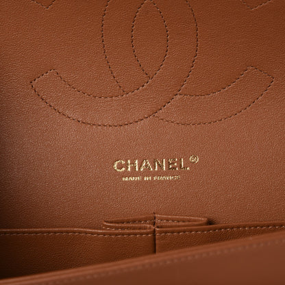 Chanel Lambskin Quilted Jumbo Double Flap Camel 6 of 7