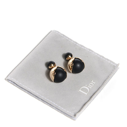 Christian Dior Rubber Lacquer Mise En Dior Tribal Earrings Matte Gold Black 7 of 8