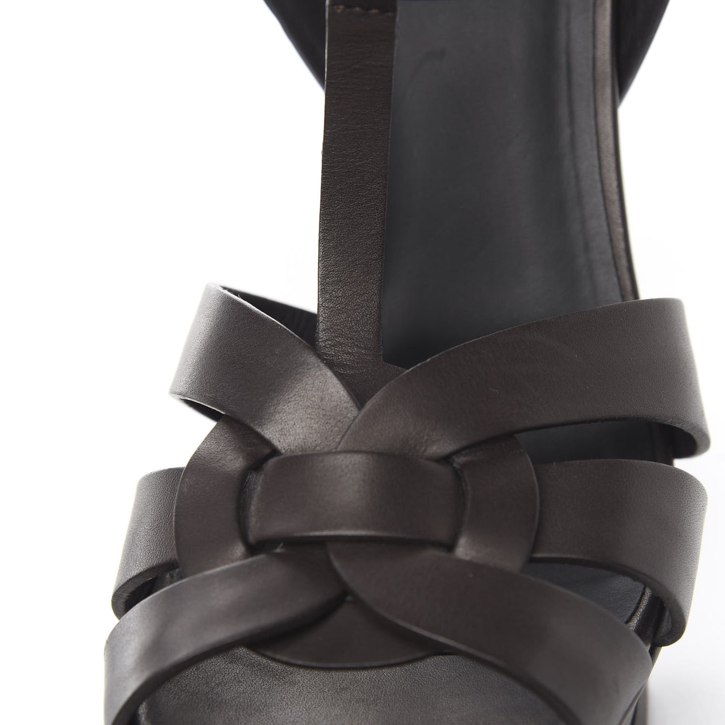 Calfskin Tribute 105 Platform Sandals 40.5 Dark Brown