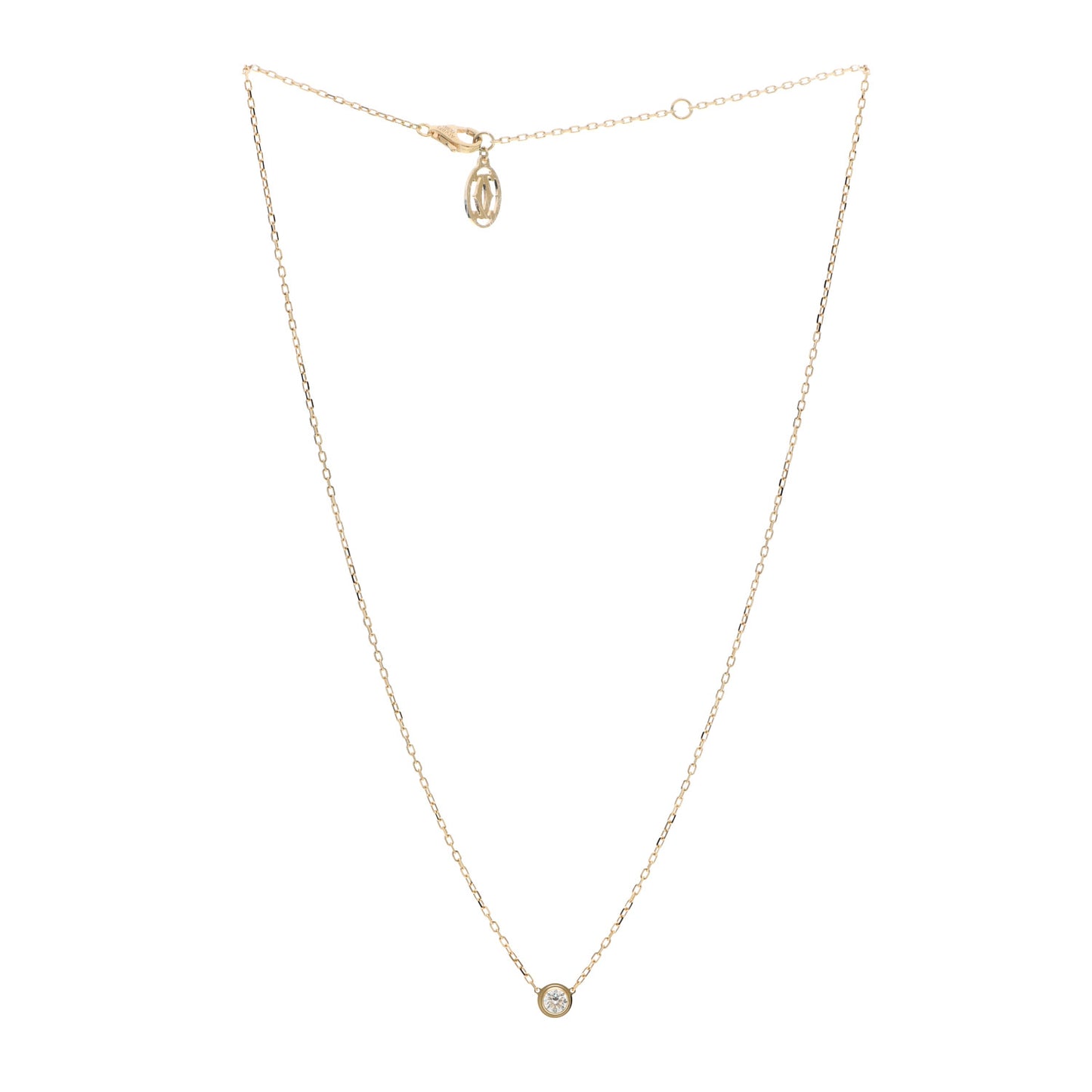 18K Yellow Gold Diamond LM D'Amour Pendant Necklace